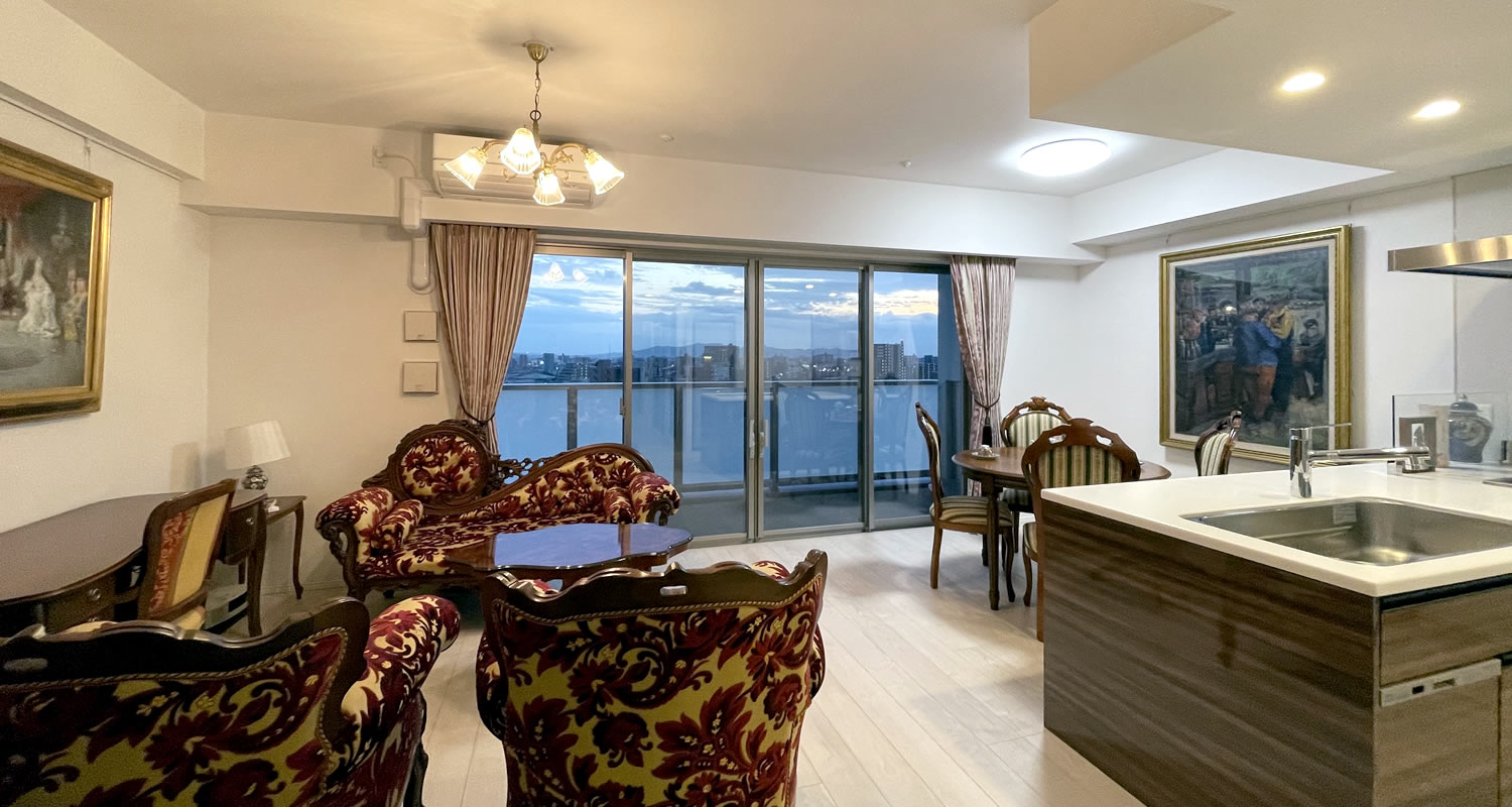 熊本市中央区プレミスト大江本町リビングダイニング