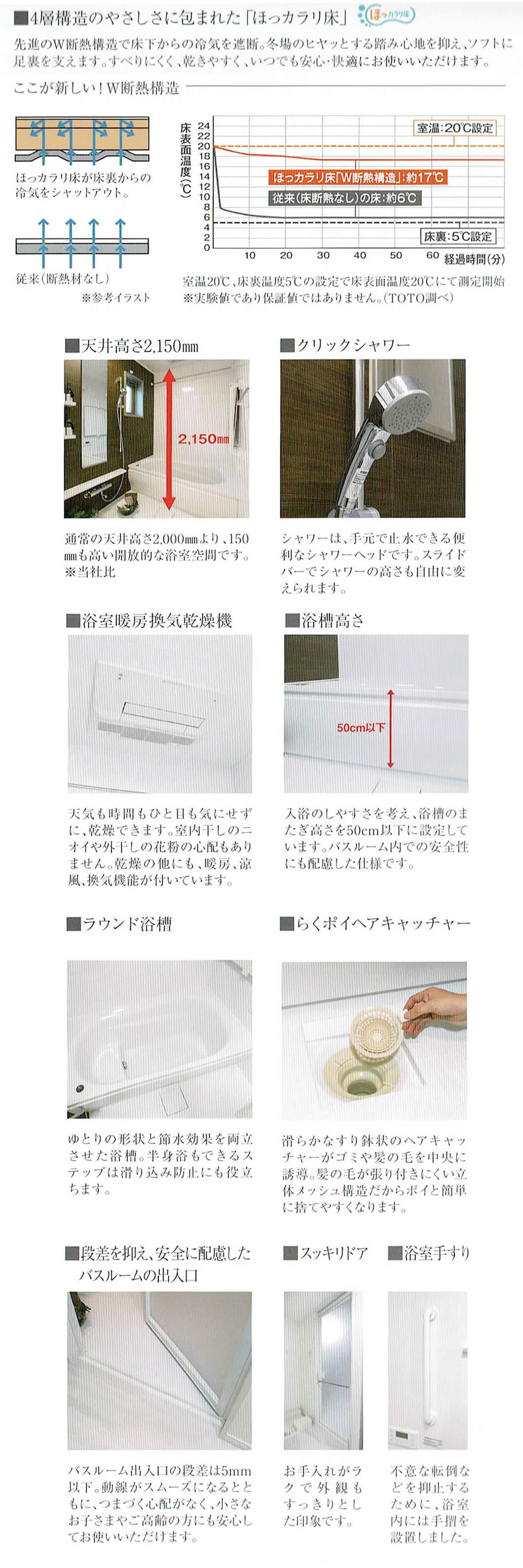 熊本市中央区マンション・プレミスト大江本町分譲販売パンフレットのバスルーム