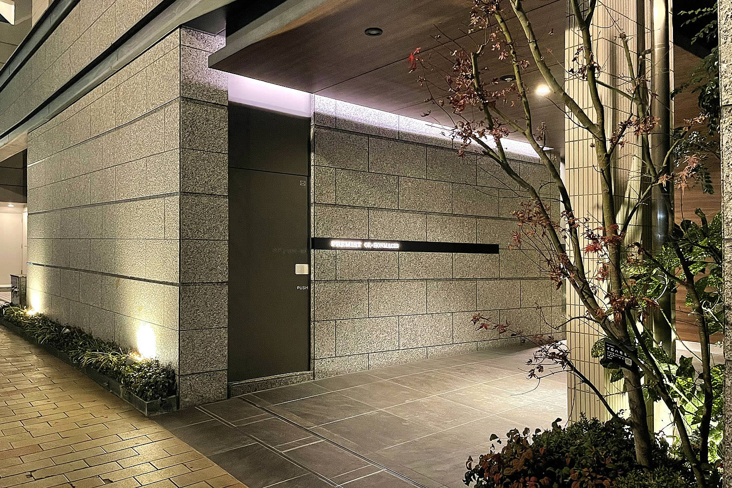 熊本市中央区マンション・プレミスト大江本町のエントランス